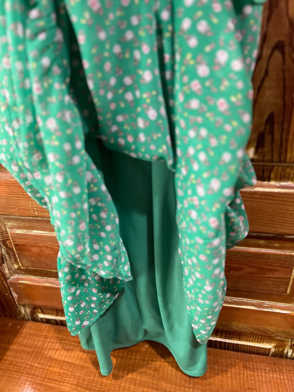 No Boundaries Green Floral Ruffle Dress - Picture 5 of 10